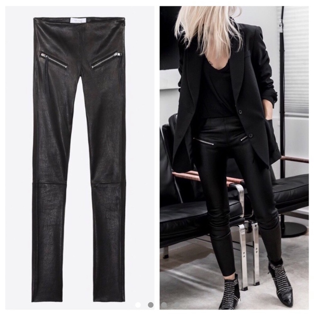 Hironae Paris Black leather pants